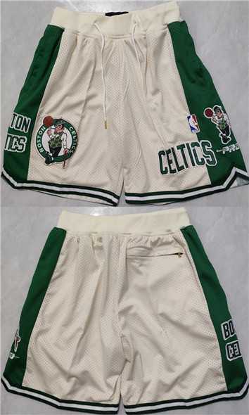 Men%27s Boston Celtics White Green Shorts (Run Small)->golden state warriors->NBA Jersey